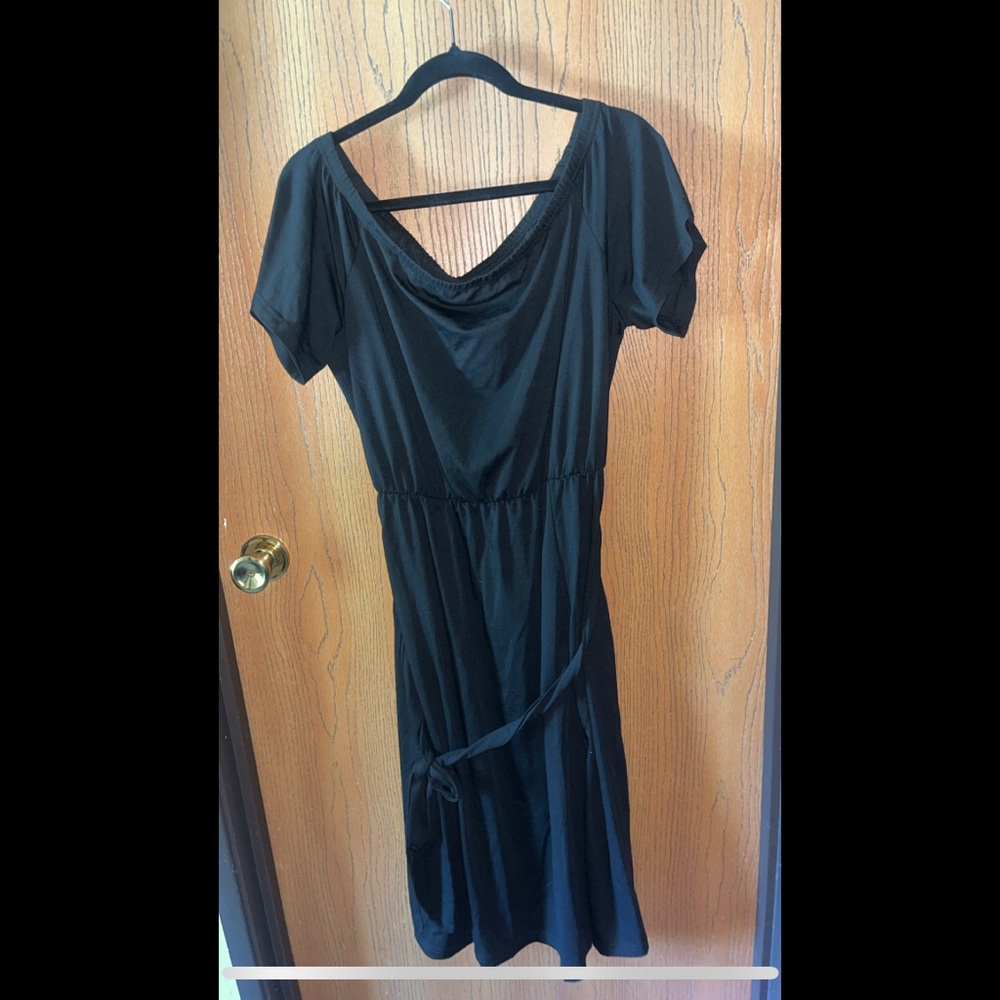 SHEIN Blue Cowl Neck Sheath Midi Dress